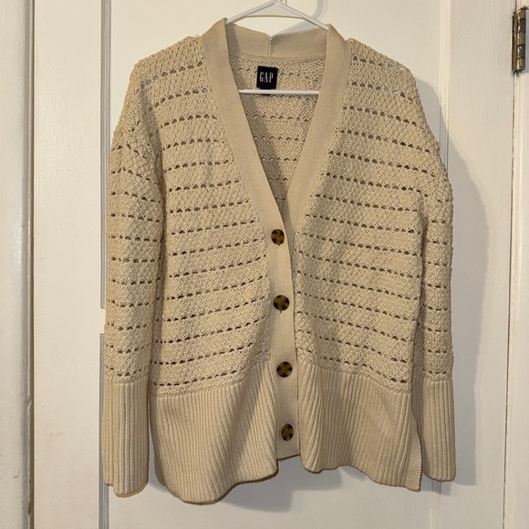 Gap Cream Cardigan Large - Picture 1 of 5